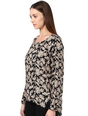 round neck floral top - 17502977 - Standard Image - 2