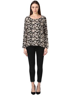 round neck floral top - 17502977 - Standard Image - 4