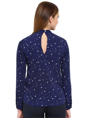 galaxy print mock neck top - 17502996 - Standard Image - 3