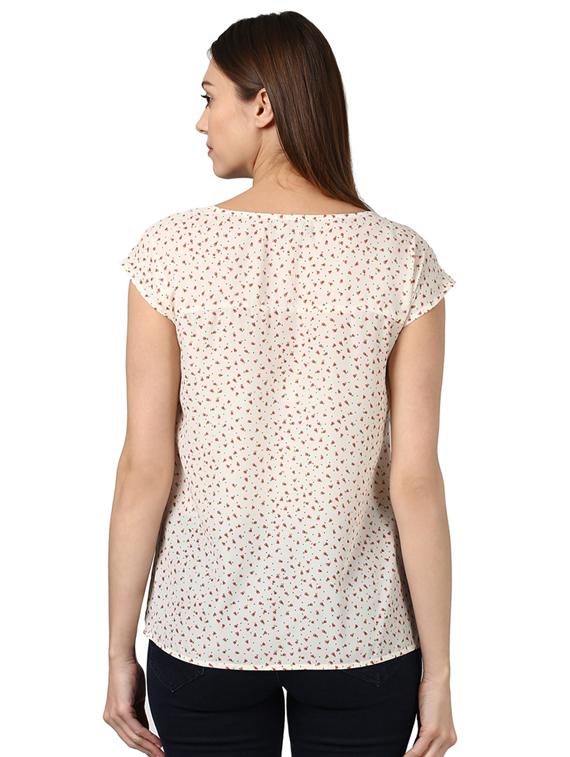 ditsy floral round neck top - 17503000 - Zoom Image - 3