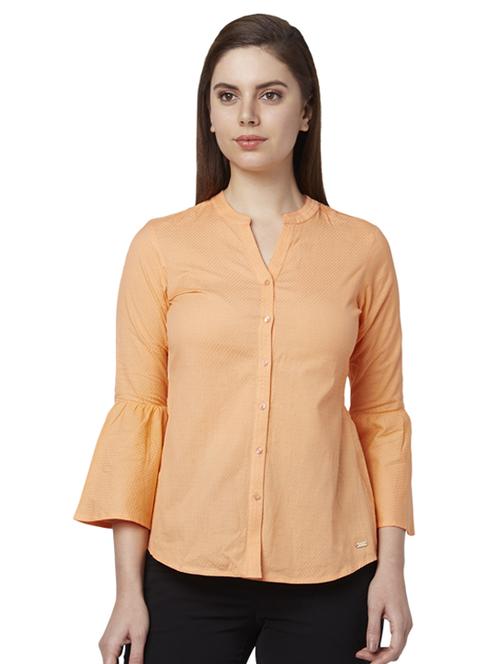 bell sleeved solid top - 17503013 - Standard Image - 1