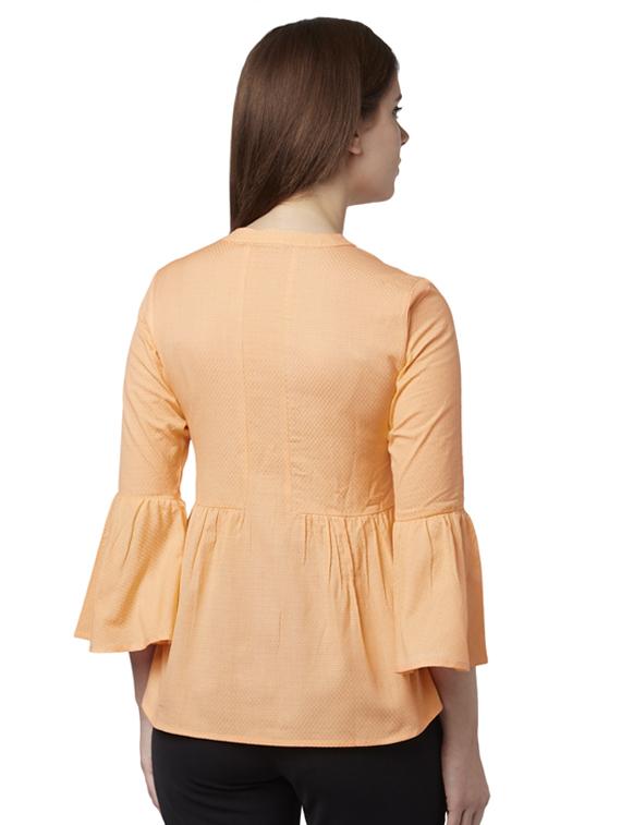 bell sleeved solid top - 17503013 - Zoom Image - 3