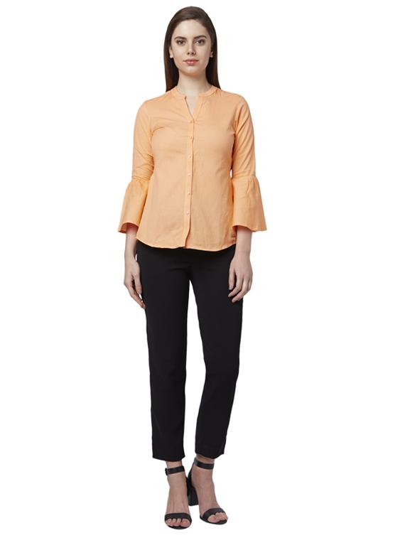 bell sleeved solid top - 17503013 - Zoom Image - 4