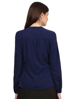 notch neck solid top - 17503036 - Standard Image - 3