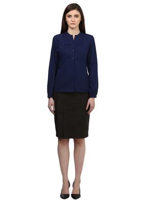 notch neck solid top - 17503036 - Standard Image - 4