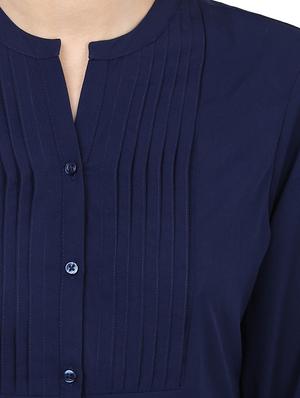 notch neck solid top - 17503036 - Standard Image - 5