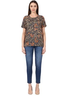 round neck floral top - 17503046 - Standard Image - 4