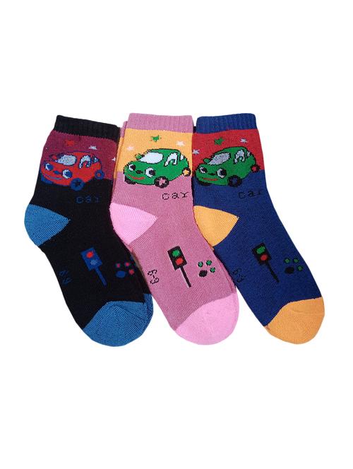 kids pack of 3 above ankle length socks - 17503820 - Standard Image - 1