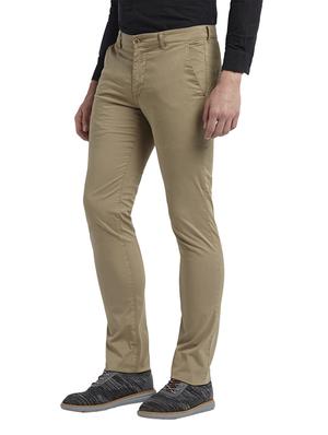 beige solid chinos - 17503872 - Standard Image - 2