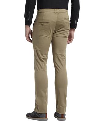 beige solid chinos - 17503872 - Standard Image - 3