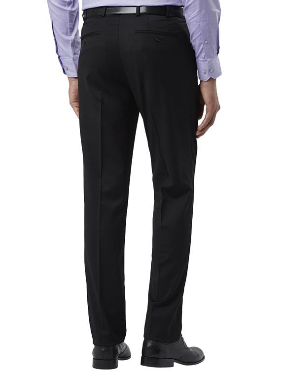 black solid flat front formal trouser - 17504332 - Zoom Image - 3