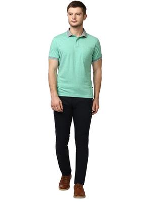 black solid flat front casual trouser - 17504354 - Standard Image - 4
