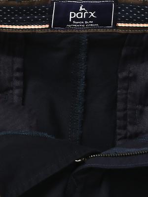 black solid flat front casual trouser - 17504354 - Standard Image - 5