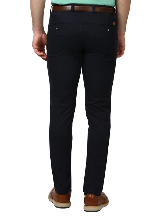 black solid flat front casual trouser - 17504354 - Zoom Image - 3