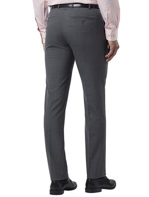 grey checkered flat front formal trouser - 17504364 - Standard Image - 3