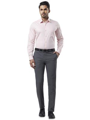 grey checkered flat front formal trouser - 17504364 - Standard Image - 4