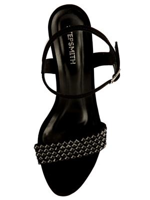 black leatherette ankle strap sandals - 17504664 - Standard Image - 4