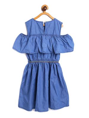blue embroidered frock - 17504956 - Standard Image - 2