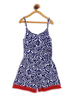 blue printed romper - 17504975 - Standard Image - 2