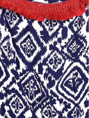 blue printed romper - 17504975 - Standard Image - 3