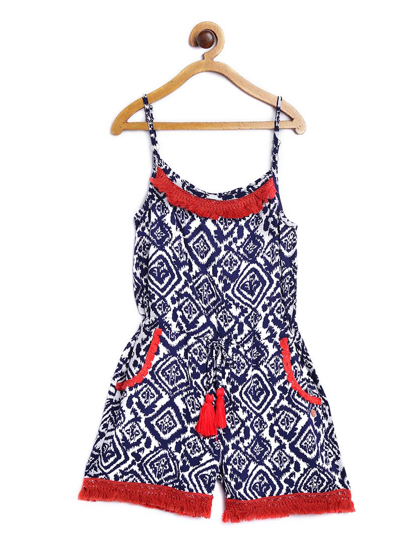 blue printed romper - 17504975 - Zoom Image - 1