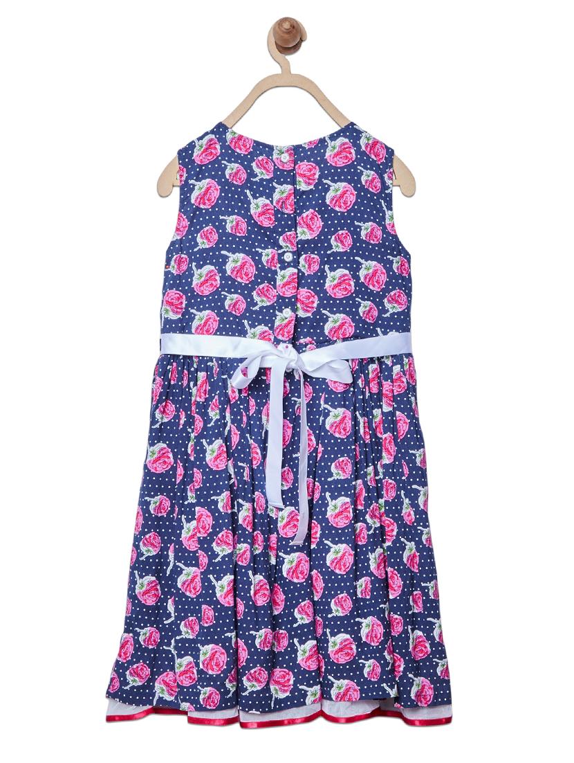 blue cotton blend frock - 17504994 - Zoom Image - 2