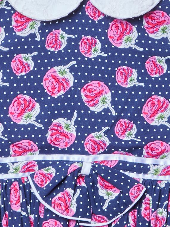 blue cotton blend frock - 17504994 - Zoom Image - 3