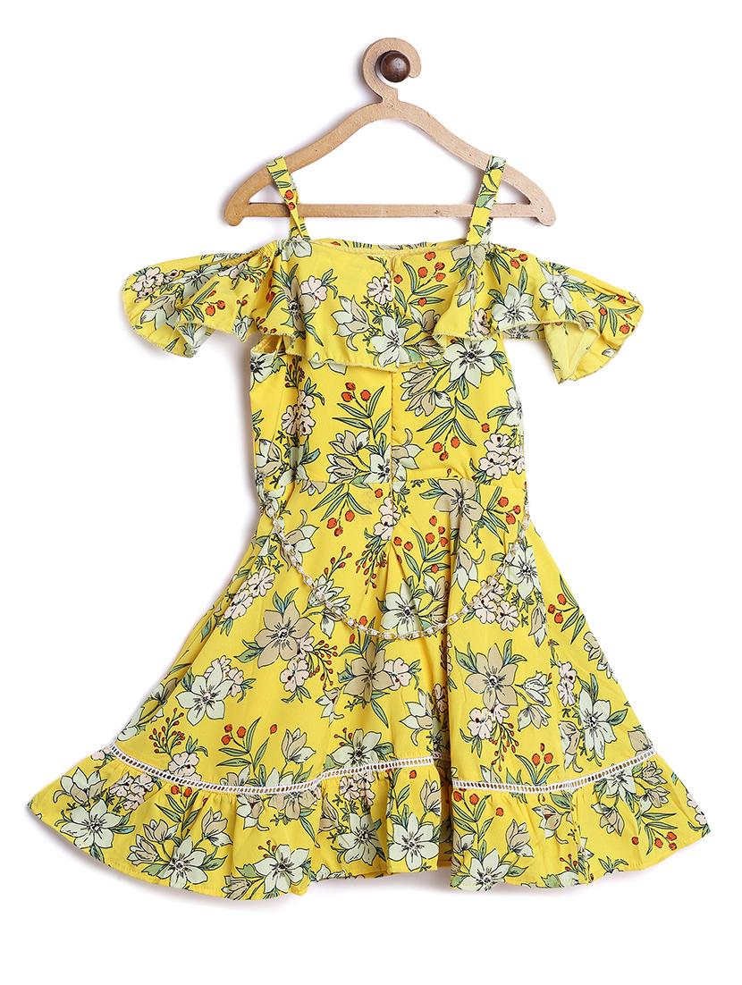 yellow floral frock - 17505004 - Zoom Image - 2