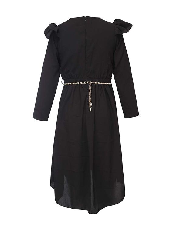 black cotton blend frock - 17505012 - Zoom Image - 3