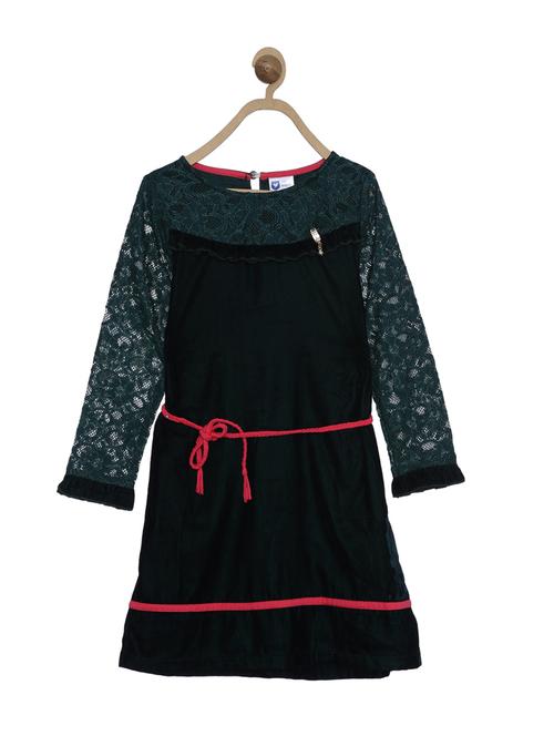 black cotton blend frock - 17505026 - Standard Image - 1