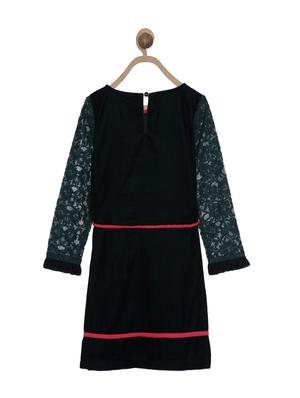 black cotton blend frock - 17505026 - Standard Image - 2