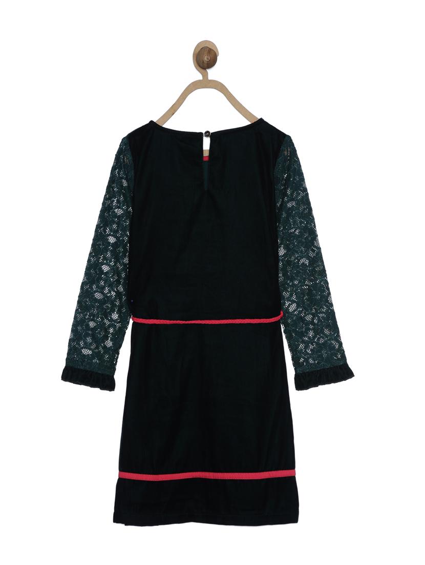 black cotton blend frock - 17505026 - Zoom Image - 2