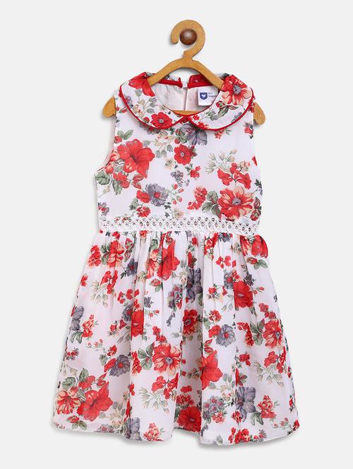 white floral frock - 17505046 - Standard Image - 1