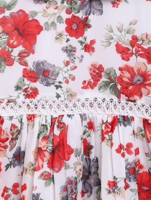 white floral frock - 17505046 - Standard Image - 3