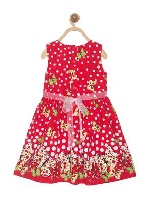 red cotton blend frock - 17505051 - Standard Image - 2