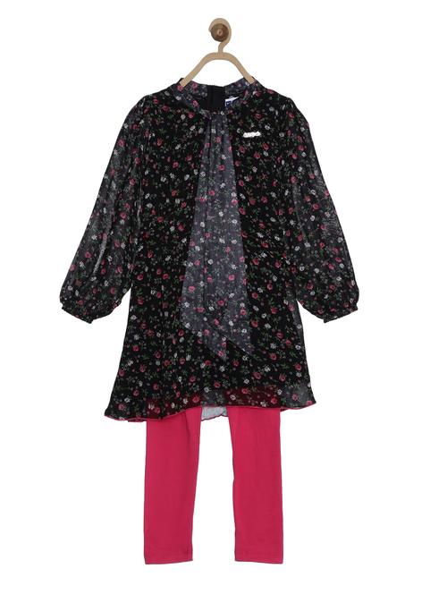 black cotton blend frock - 17505057 - Standard Image - 1