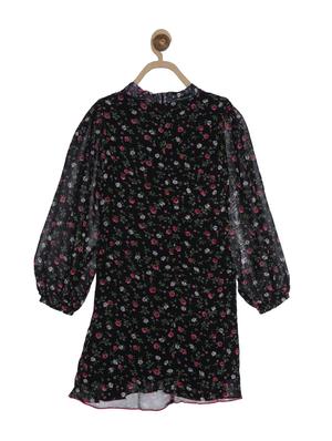 black cotton blend frock - 17505057 - Standard Image - 4