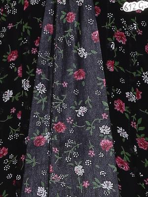 black cotton blend frock - 17505057 - Standard Image - 5