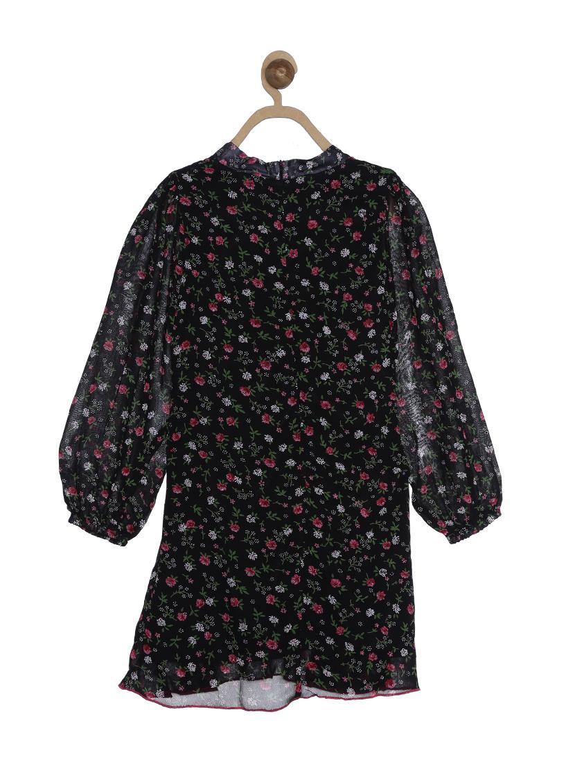 black cotton blend frock - 17505057 - Zoom Image - 4