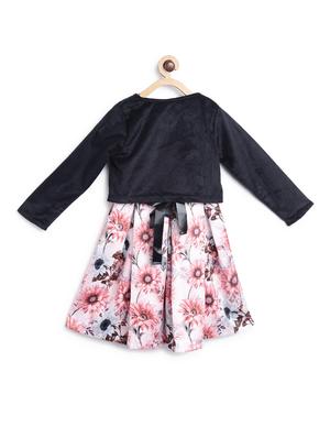 black cotton blend frock - 17505075 - Standard Image - 2