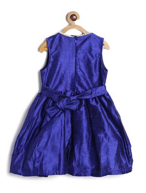 blue cotton blend frock - 17505091 - Standard Image - 2