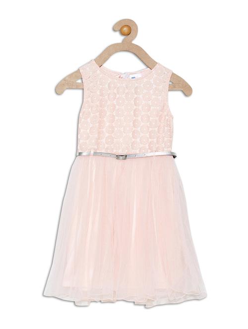 pink cotton blend frock - 17505126 - Standard Image - 1