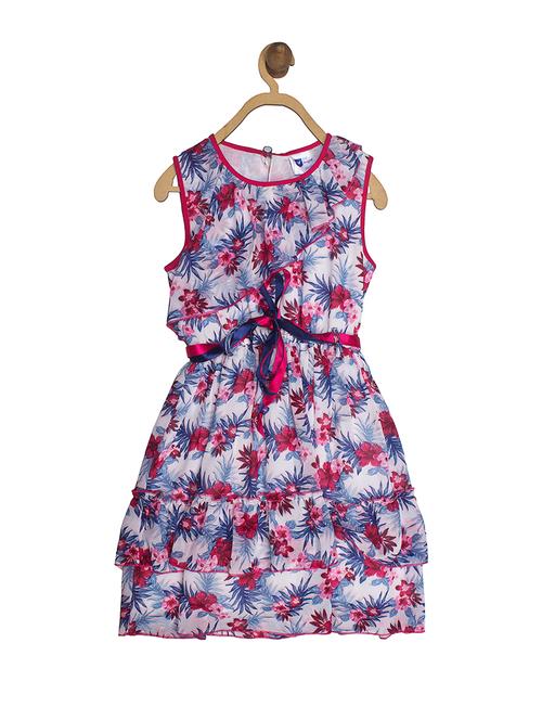 white cotton blend frock - 17505138 - Standard Image - 1