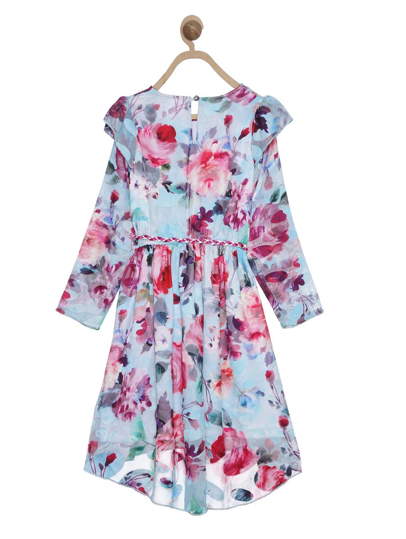 blue cotton blend frock - 17505198 - Zoom Image - 2