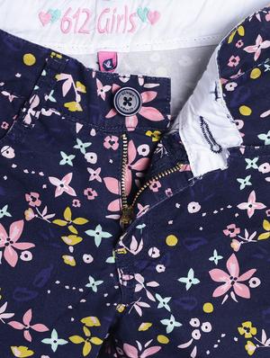 blue cotton blend shorts - 17505211 - Standard Image - 3