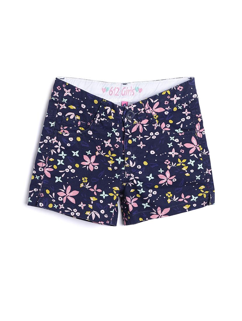 blue cotton blend shorts - 17505211 - Zoom Image - 1
