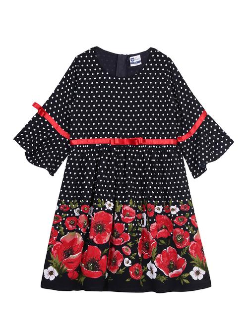 blue cotton blend frock - 17505212 - Standard Image - 1