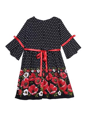 blue cotton blend frock - 17505212 - Standard Image - 2