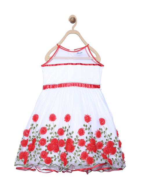 white cotton blend frock - 17505228 - Standard Image - 1