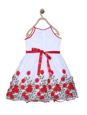 white cotton blend frock - 17505228 - Standard Image - 2